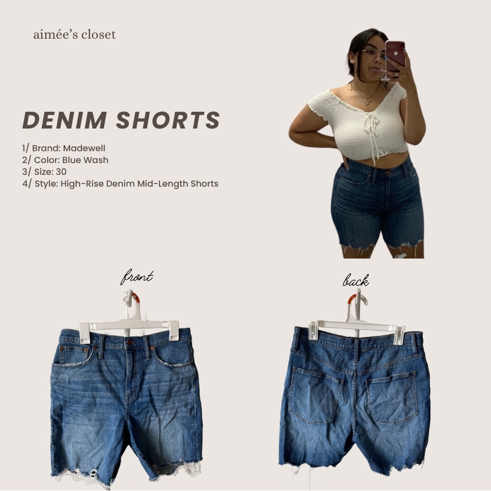 Madewell Women's Blue Denim Shorts